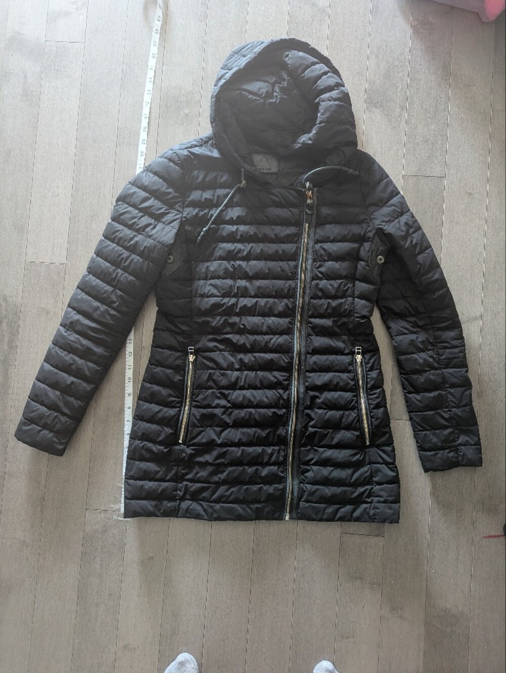 Women's Black Quilted Long Puffer Down Duvet Coat Atelier Noir ( Rudsak) M